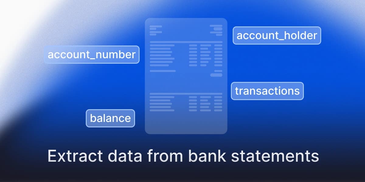 How to extract data from bank statements automatically