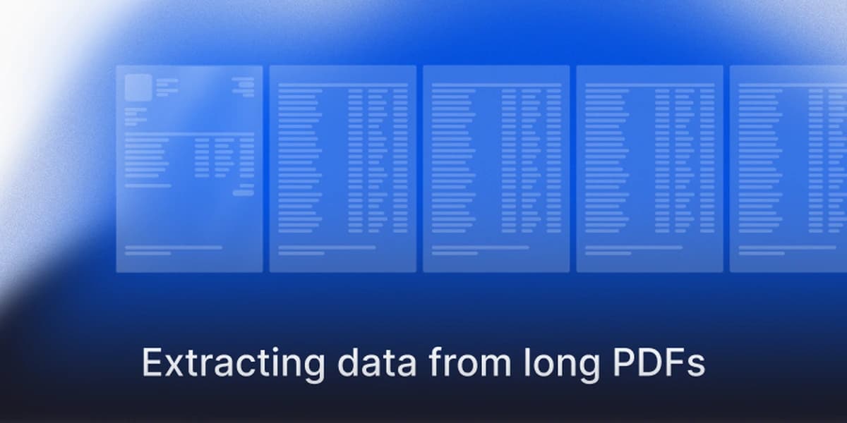 How to extract data from long PDFs with an LLM