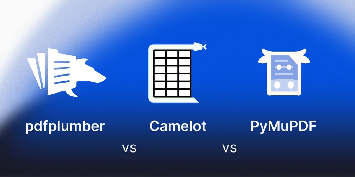Extract tables from a PDF: pdfplumber vs Camelot vs PyMuPDF