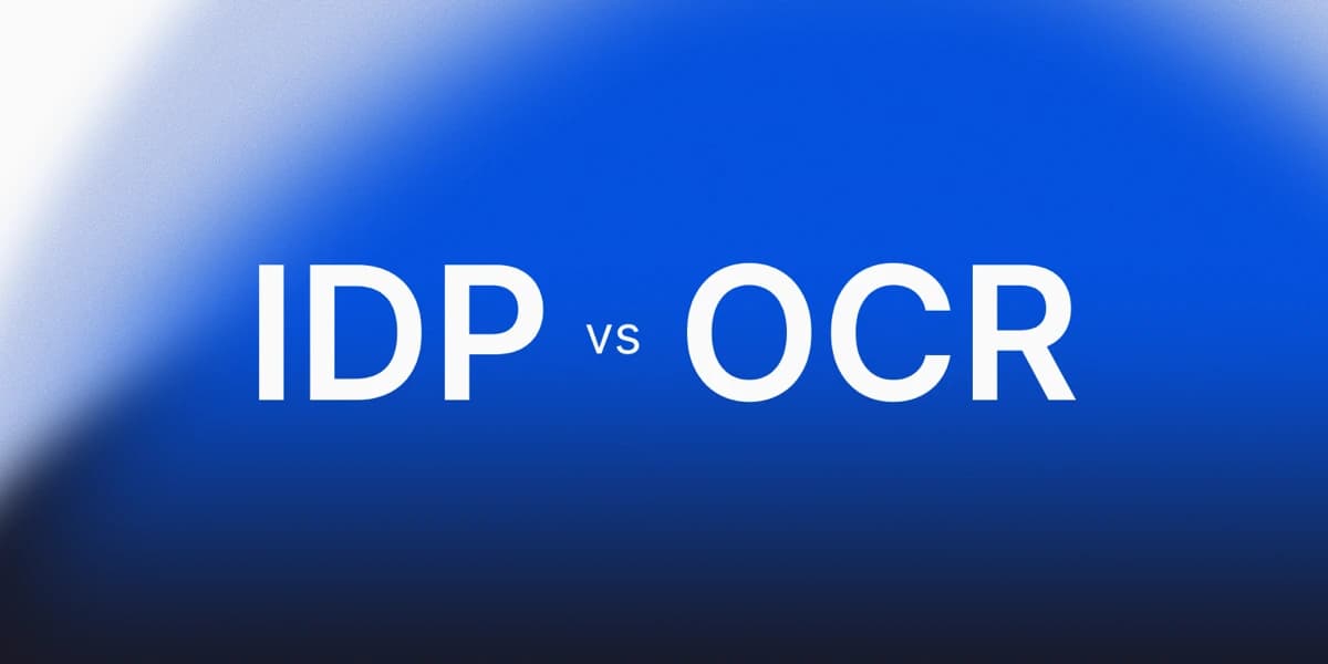 Intelligent document processing vs OCR